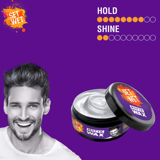 Set Wet Hair Styling Wax for Men - Glaze & Matte Finish