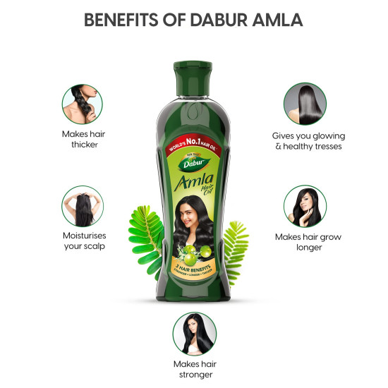 Dabur Amla Hair Oil - For Strong, Long, and Thick Hair