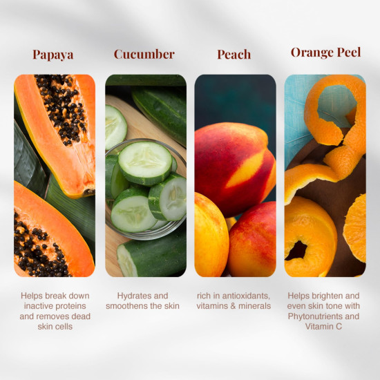 VLCC Papaya Fruit Facial Kit with FREE Rose Water Toner - Glowing, Blemish Free Skin