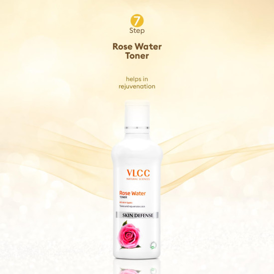 VLCC Gold Facial Kit with FREE Rose Water Toner - 24K Colloidal Gold & Aloe Vera