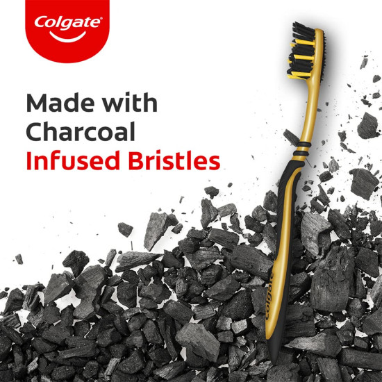 Colgate ZigZag Charcoal Toothbrush - Soft Bristles & Antibacterial
