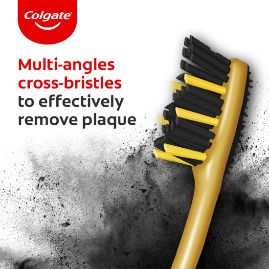 Colgate ZigZag Charcoal Toothbrush - Soft Bristles & Antibacterial
