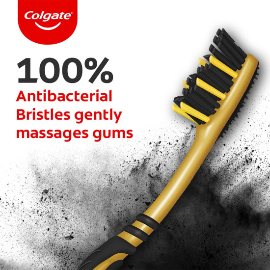 Colgate ZigZag Charcoal Toothbrush - Soft Bristles & Antibacterial