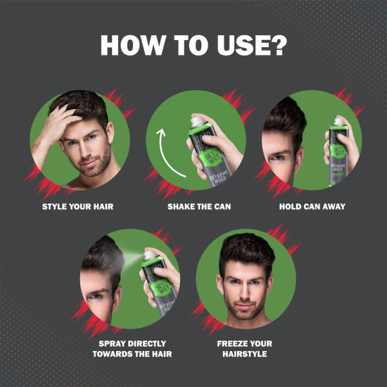 Set Wet Hair Spray for Men Extreme Hold 200ml - No Sulphate, No Paraben