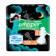 Whisper Bindazzz Night Sanitary Pads|4 thick Pads|XXXL|upto 0% Leaks|Suitable for Heavy Flow|75% Longer & Wider back|Comfortable Cushiony soft wings|40 cm Long|With disposable wrap