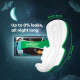 Whisper Bindazzz Night Sanitary Pads|4 thick Pads|XXXL|upto 0% Leaks|Suitable for Heavy Flow|75% Longer & Wider back|Comfortable Cushiony soft wings|40 cm Long|With disposable wrap