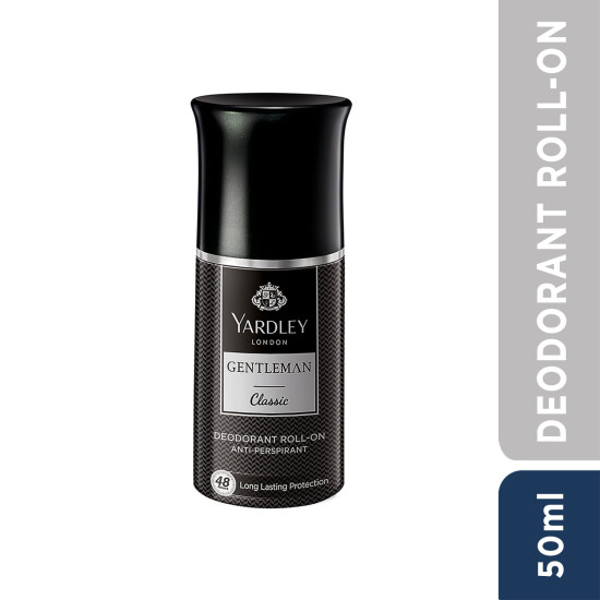 Yardley London Gentleman Classic Deodorant Roll-On - 48-Hours Long Lasting Scent
