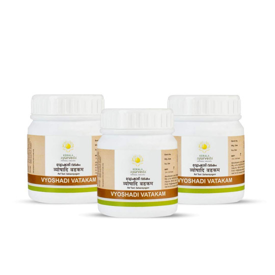 Kerala Ayurveda Vyoshadi Vatakam - Herbal Respiratory Relief