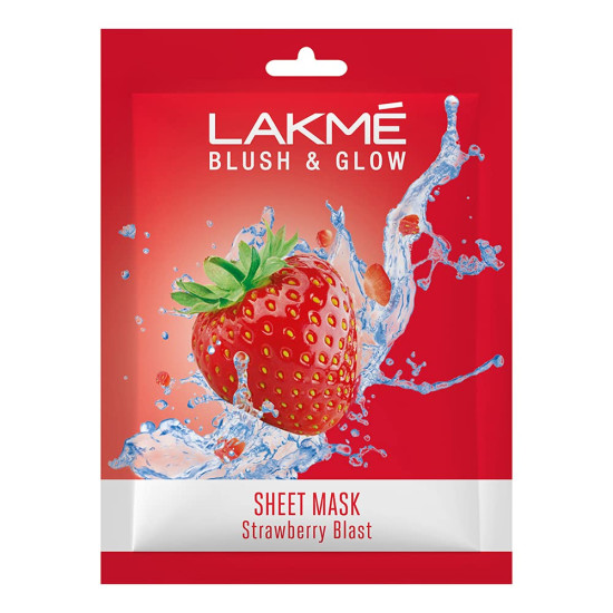 LAKMÉ Blush & Glow Strawberry Sheet Mask - Instant Hydration