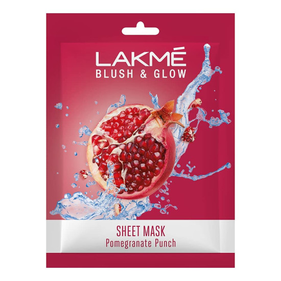 Lakme Blush & Glow Pomegranate Sheet Mask - Hydrating & Soothing