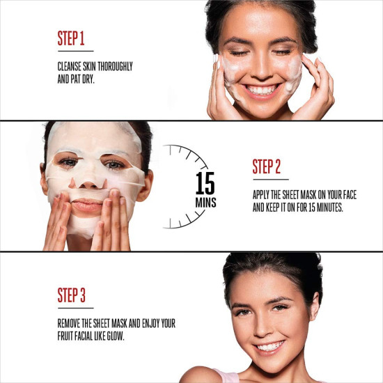 Lakme Blush & Glow Pomegranate Sheet Mask - Hydrating & Soothing