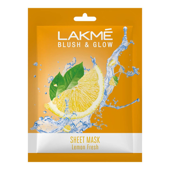 Lakme Blush & Glow Lemon Sheet Mask - Instant Hydration & Glow