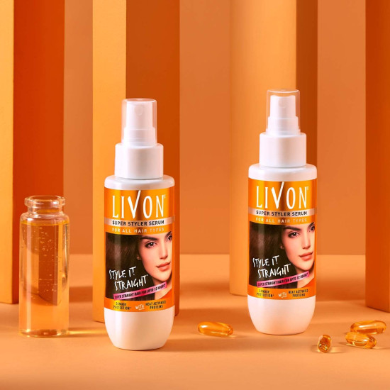 Livon Super Styler Serum - Instant Hair Straightening Solution