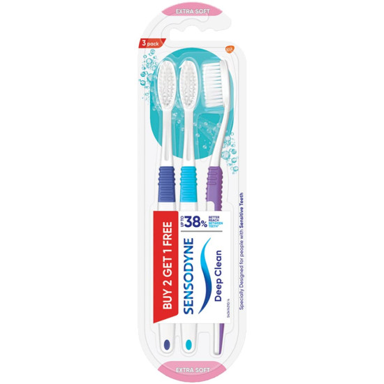 Sensodyne Deep Clean Manual Brush Super Saver Pack - Effective Oral Care