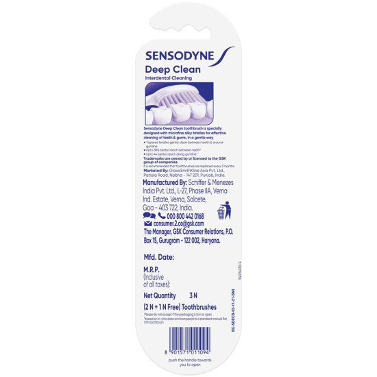 Sensodyne Deep Clean Manual Brush Super Saver Pack - Effective Oral Care