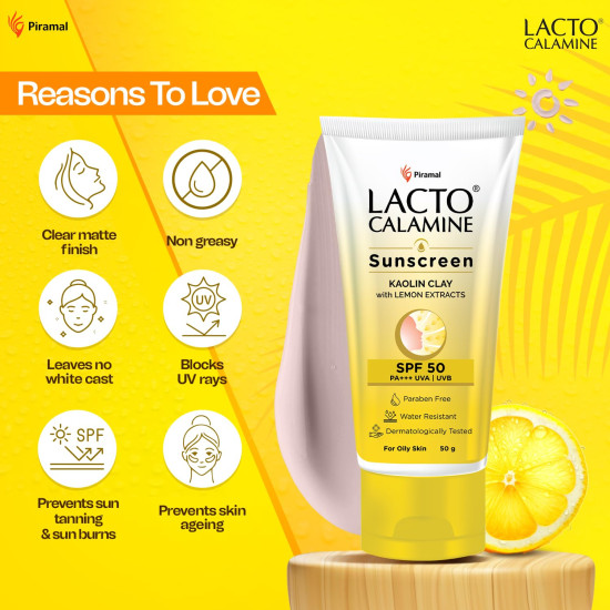 Lacto Calamine Sunscreen SPF 50 - Ideal for Oily Skin