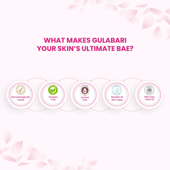 Dabur Gulabari Premium Rose Water - Hydrating & Alcohol-Free Toner