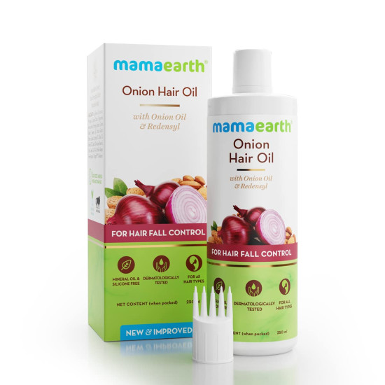 Mamaearth Onion Hair Oil - Hair Fall Control & Growth Solution