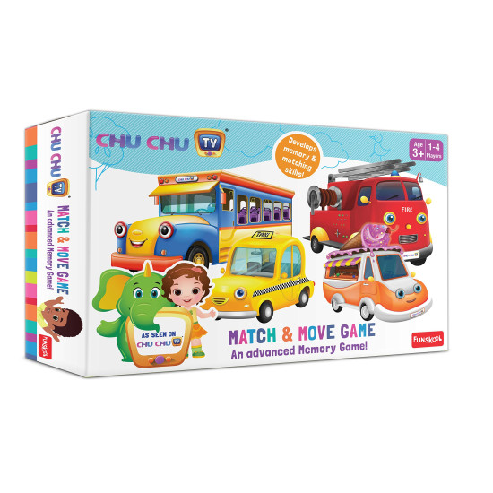 CHU CHU TV Funskool Match & Move Game - Classic Memory & Track Game for Kids