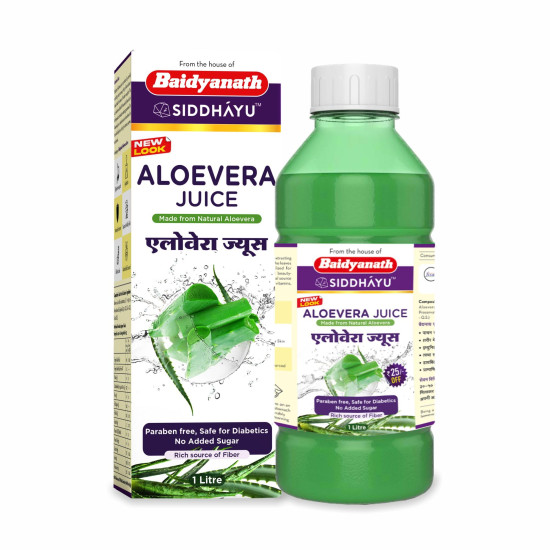 Baidyanath Asli Ayurved Aloe Vera Juice With Pulp, All Natural Tonic For Immunity, Better Digestion And Glowing Skin, 1000 Ml