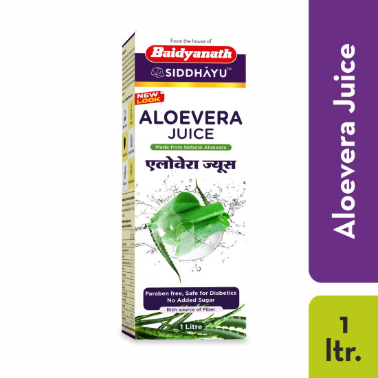 Baidyanath Asli Ayurved Aloe Vera Juice With Pulp, All Natural Tonic For Immunity, Better Digestion And Glowing Skin, 1000 Ml