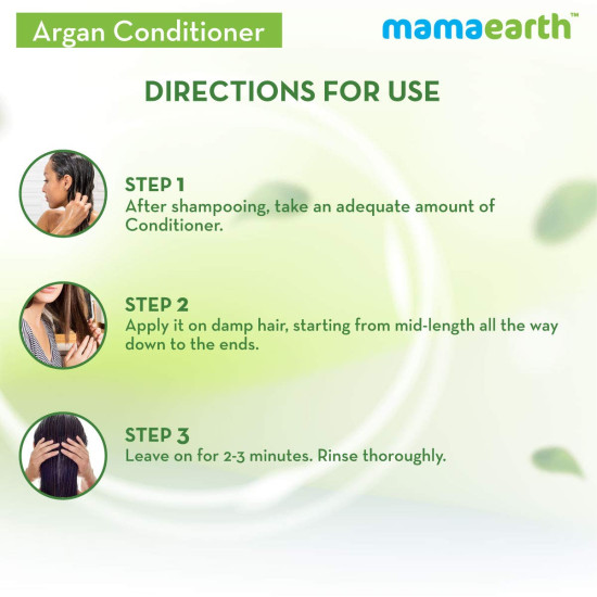 Mamaearth Argan & Apple Cider Vinegar Hair Conditioner - Frizz-Free & Stronger Hair
