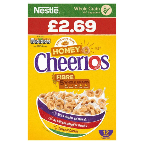 Nestle Whole Grain Honey Cheerios Cereal - Nutritious Breakfast Choice