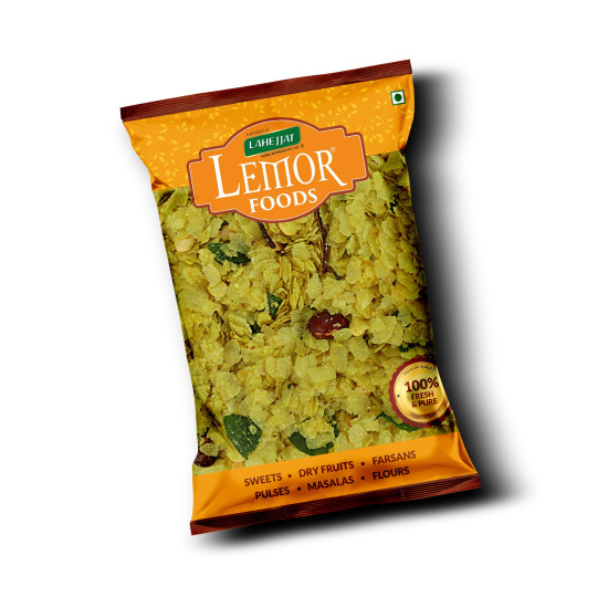 LEMOR Special Nylon Chivda Paper Poha Mixture - Authentic Indian Namkeen