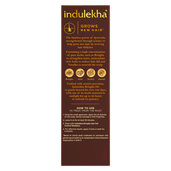 Indulekha Bringha Ayurvedic Hair Oil - Hair Fall Control with Amla & Coconut Oil
