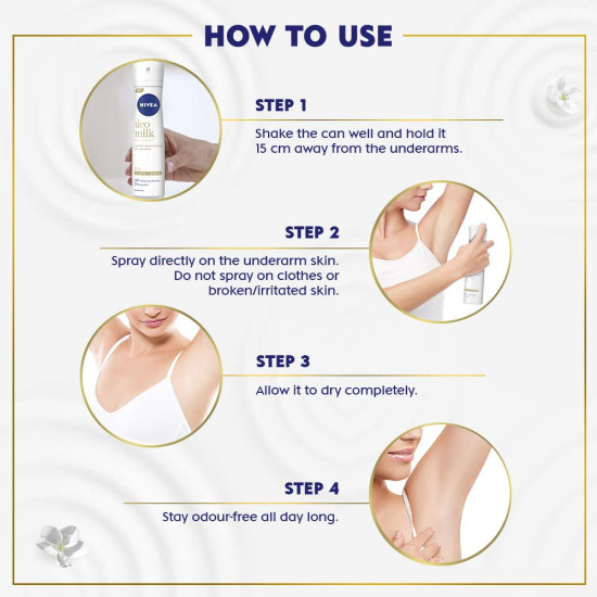 Nivea Deo Milk Dry Deodorant for Women - 48-Hour Odour Protection