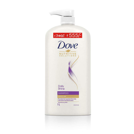 Dove Daily Shine Shampoo 1 Ltr - Nourishment and Shine
