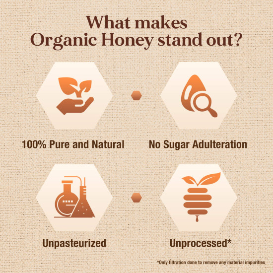 Dabur Organic Honey – 300g | 100% Pure and Natural | NPOP Organic Certified