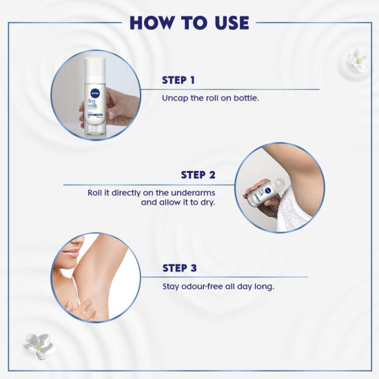 Nivea Deodorant, Deo Milk Fresh Roll On for Women - 48-Hour Protection