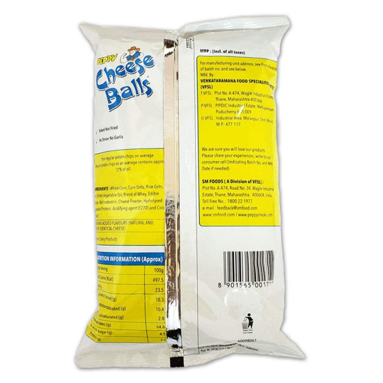 Peppy Cheese Ball, 60 G - Authentic Indian Cheese Snack