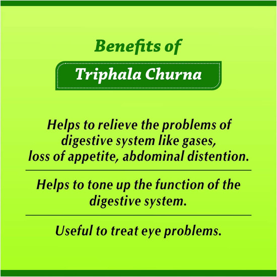 Baidyanath Asli Ayurved Nagpur Triphala Churna 500 G (Pack Of 2) - Helps Relieve Constipation Acidity & Gas Relief - Ayurvedic Remedy For Gastro-Intestinal Health