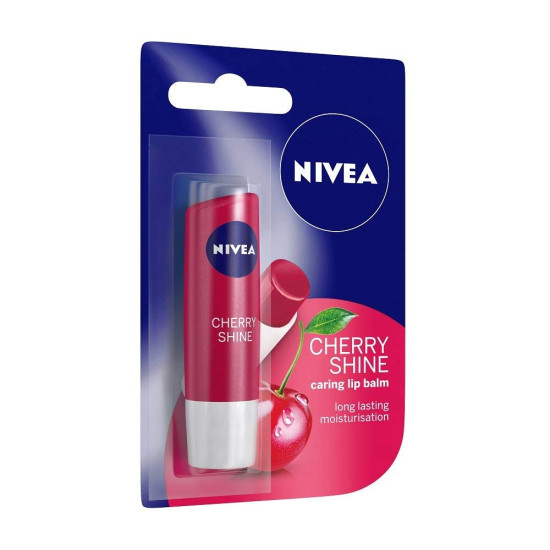 Nivea Cherry Fruity Shine Lip Care Balm - Long-lasting Moisturization