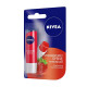 Nivea Strawberry Fruit Shine Lip Care, 4g (Pack of 3) - Long-lasting Moisturization