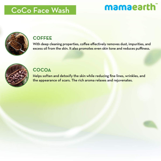 Mamaearth CoCo Face Wash for Women - Skin Awakening with Coffee & Cocoa
