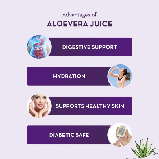 Baidyanath Asli Ayurved Aloe Vera Juice With Pulp, All Natural Tonic For Immunity, Better Digestion And Glowing Skin, 1L (Pack Of 2)