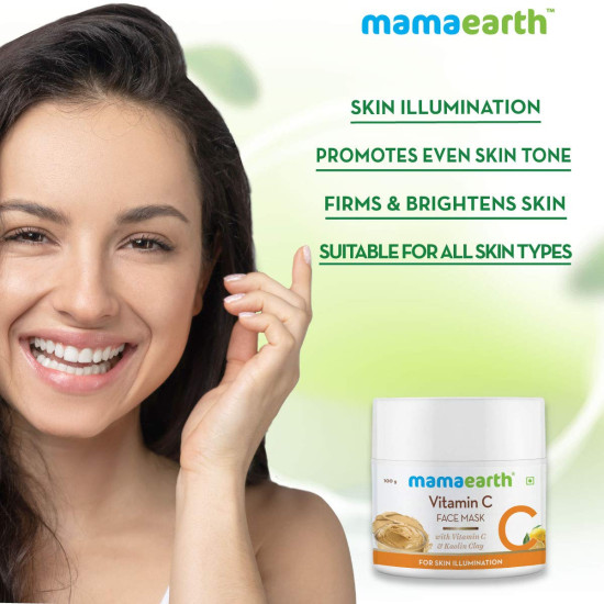 Mamaearth Vitamin C Face Mask - Skin Illumination with Kaolin Clay