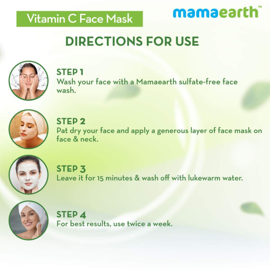 Mamaearth Vitamin C Face Mask - Skin Illumination with Kaolin Clay