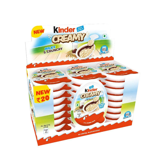 Kinder Creamy Pack of 24 - Milky and Cocoa Chocolate Delight