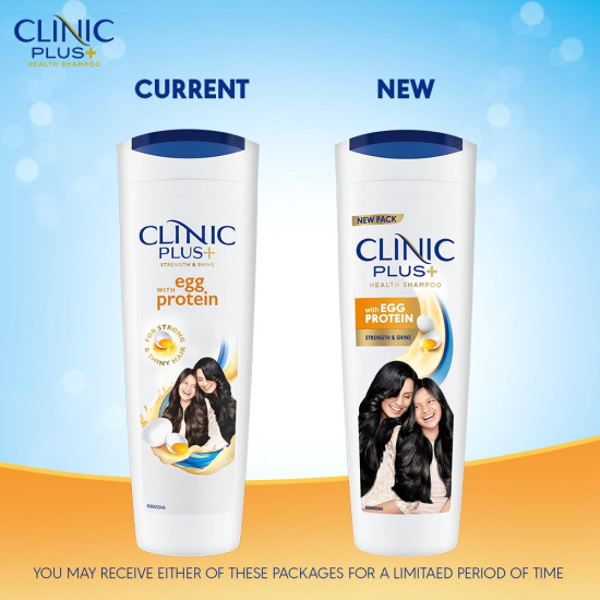 Clinic Plus Strength & Shine Shampoo - Egg Protein for All Hair Types