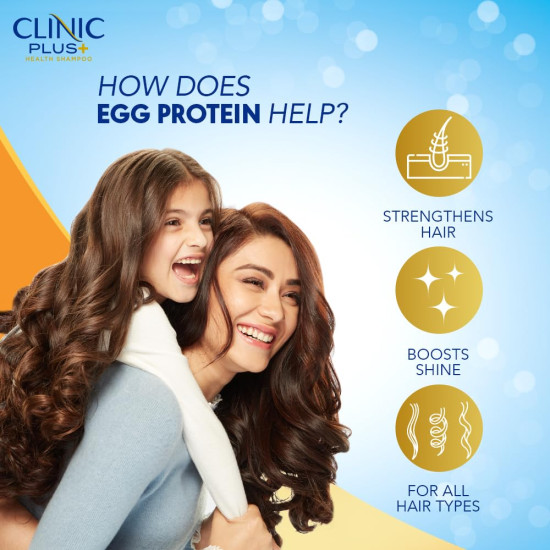 Clinic Plus Strength & Shine Shampoo - Egg Protein for All Hair Types