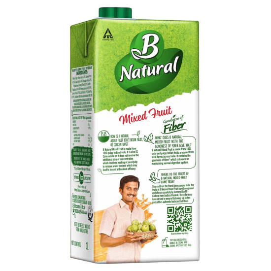 B Natural Mixed Fruit+ Juice - Supports Immunity & Goodness of Fiber