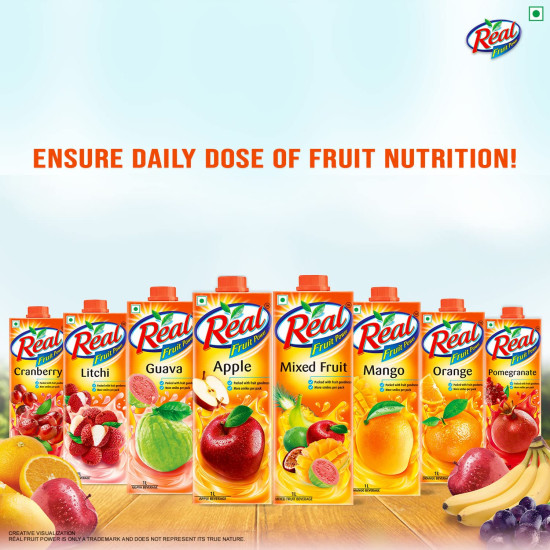 DABUR Real Pink Guava Fruit Juice 1L - Vitamin C Rich & No Preservatives