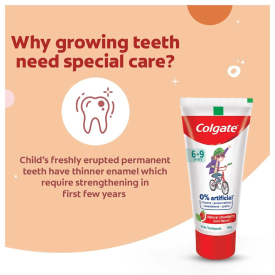 Colgate Toothpaste for Kids - Natural Strawberry Mint Flavour