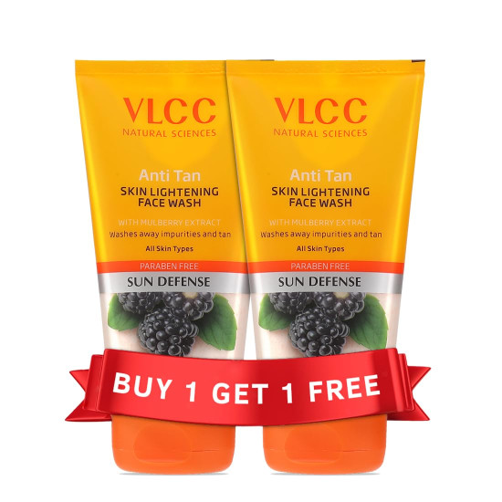 VLCC Anti Tan Skin Lightening Face Wash - Mulberry & Orange Peel Extract