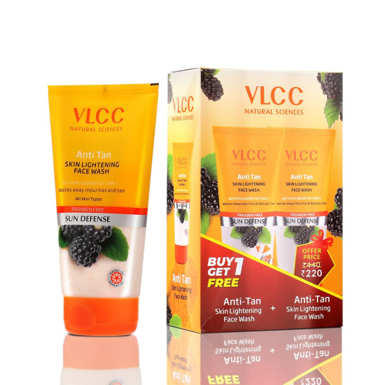 VLCC Anti Tan Skin Lightening Face Wash - Mulberry & Orange Peel Extract