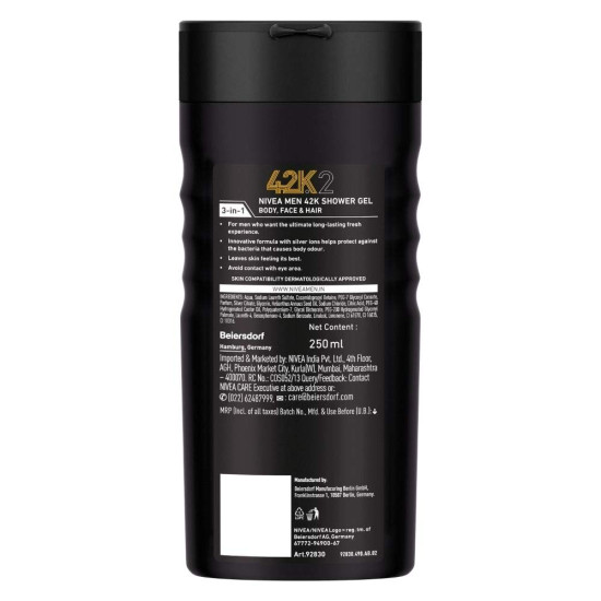 NIVEA MEN Body Wash - Silver Ions Technology for Max Freshness